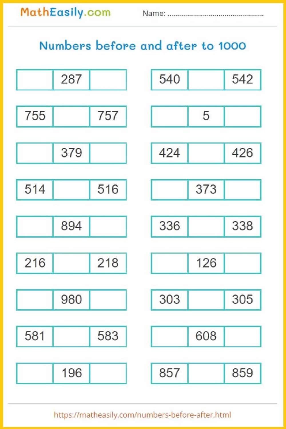 Printable 2nd Grade Math Worksheets PDF Free Download