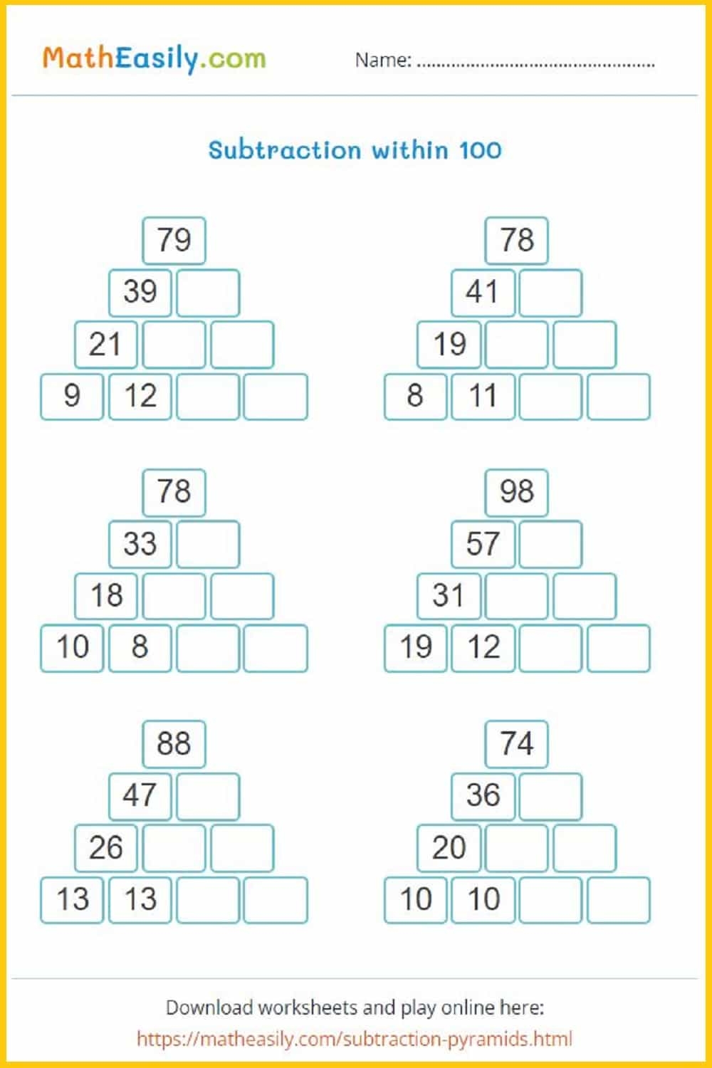 Printable 2nd Grade Math Worksheets PDF Free Download