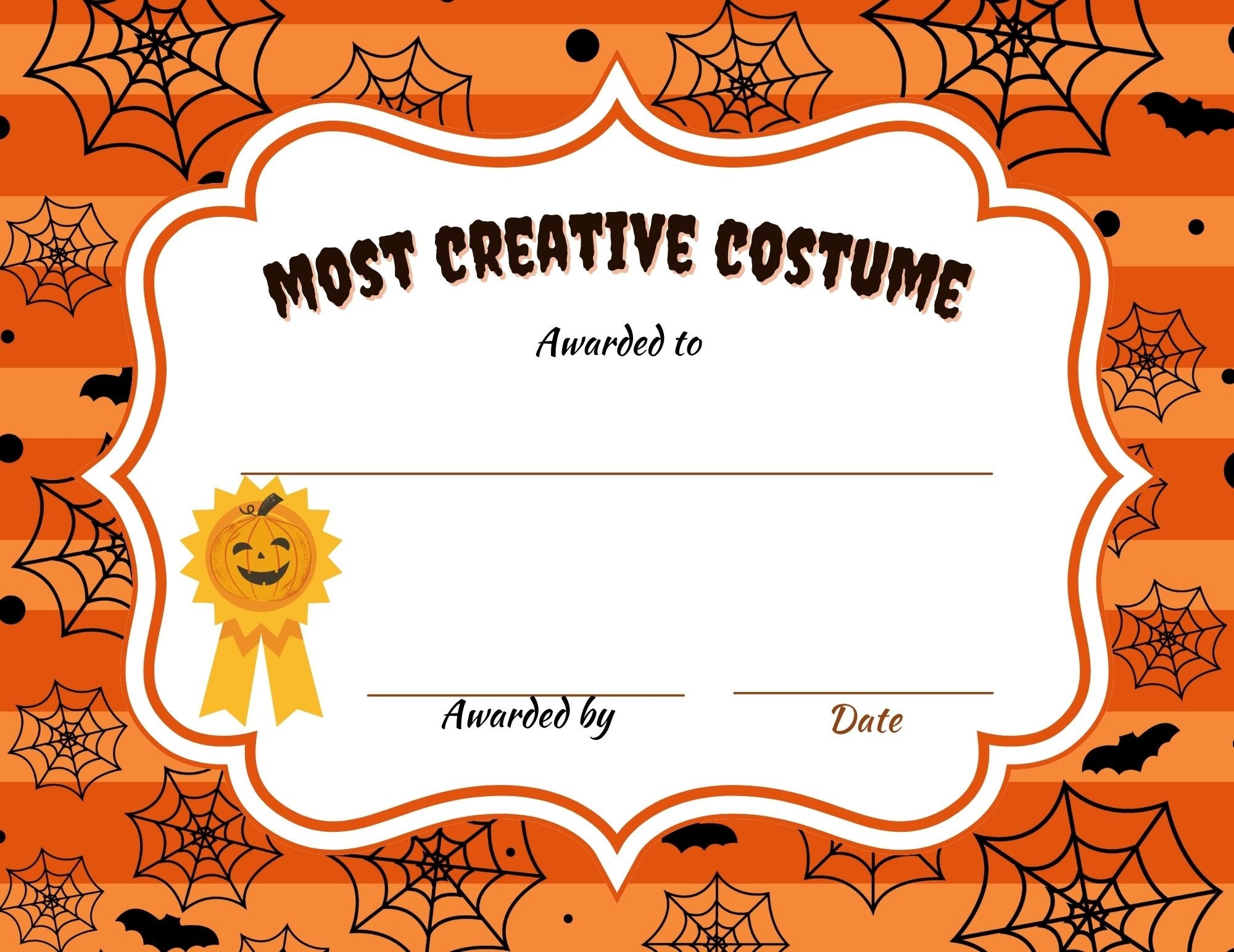 Free Printable Blank Halloween Certificates Free Printable Blank Halloween Certificates