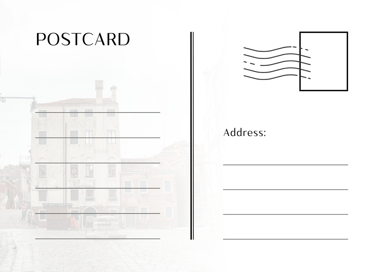 Blank Postcard Printable Free Blank Postcard Printable Free