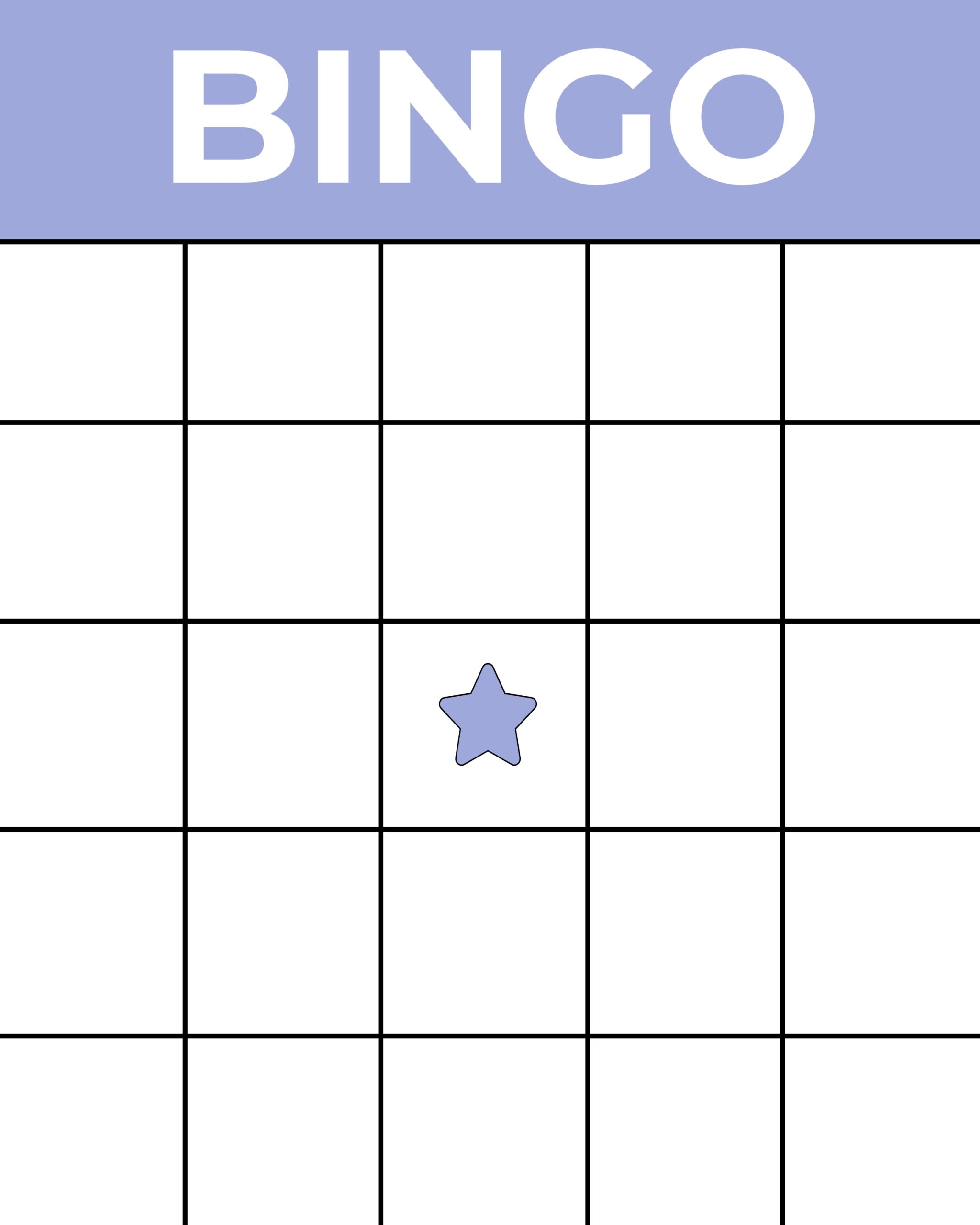 Printable Bingo Card Template Worksheets Library