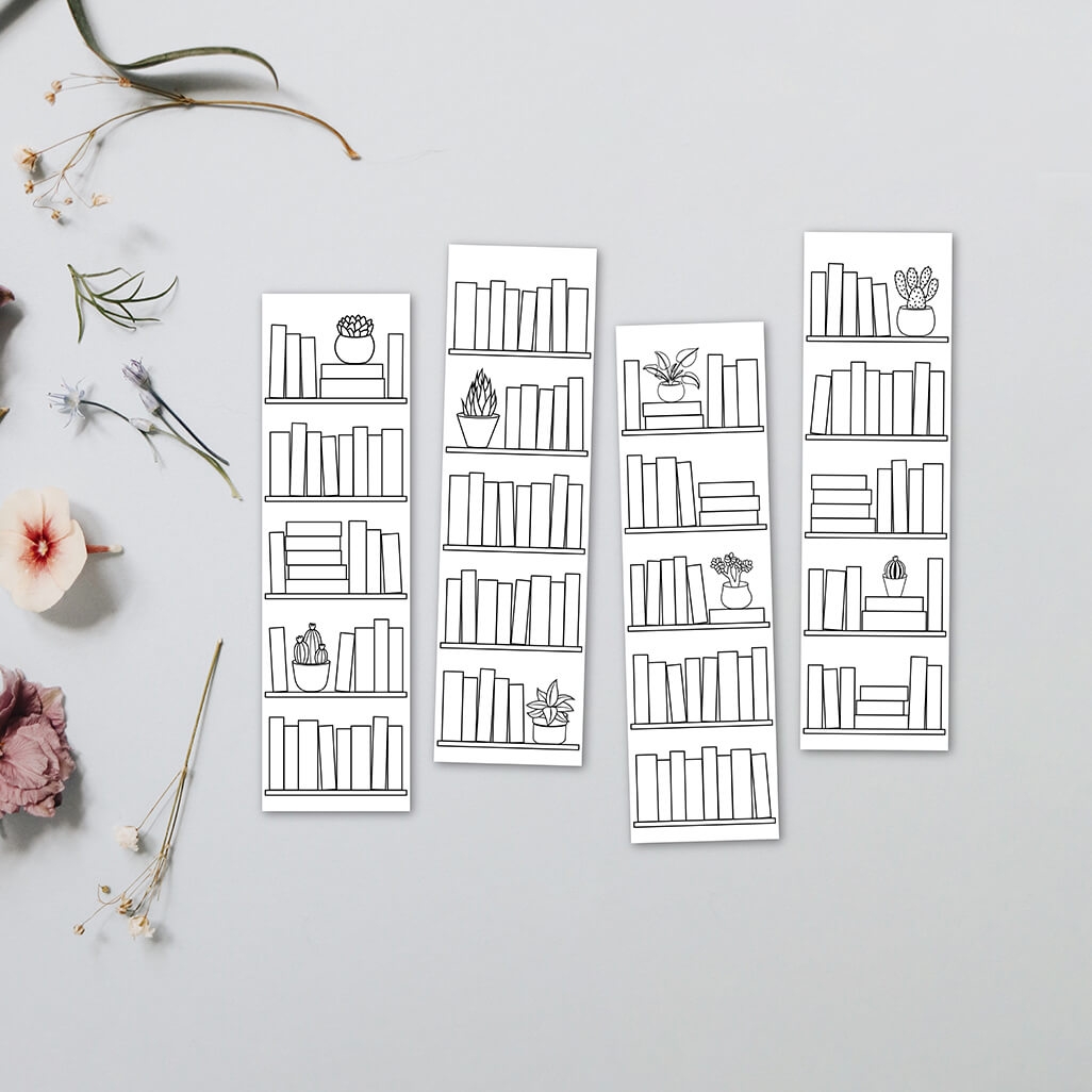 Blank Bookshelf Printable+Free