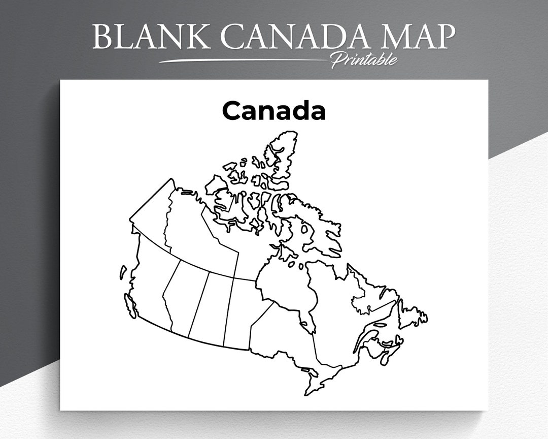 Free Printable Blank Canada Map