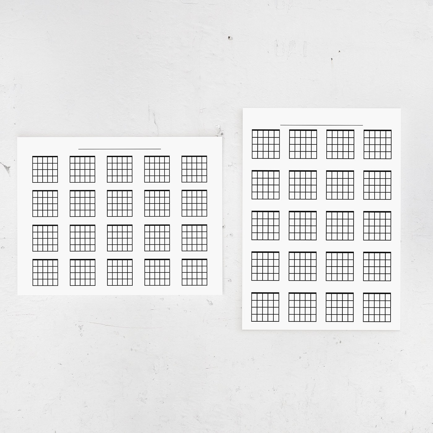 Printable Blank Guitar Chords Chart 20 Blank Chord Boxes Vertical 