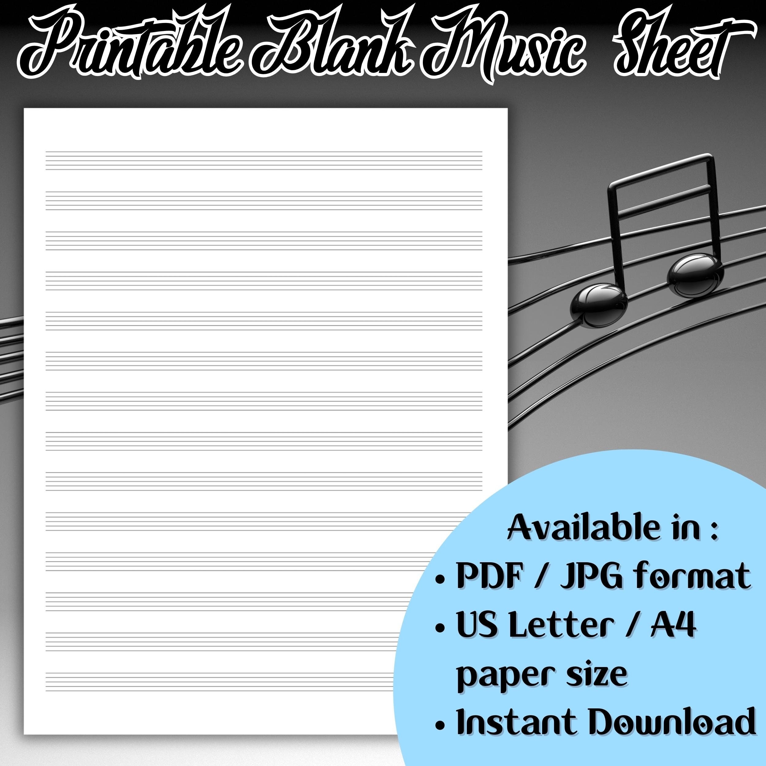 Free Printable Blank Music Sheets Printable Free Printable Blank Music Sheets Printable