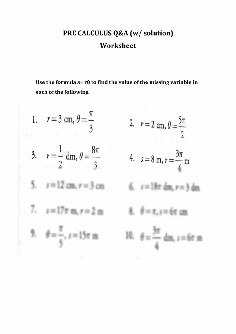 Printable Calculus Worksheets Exponential Functions Calculus 