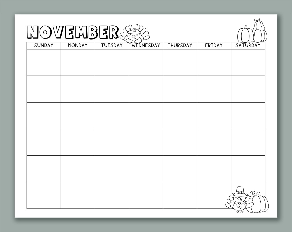 Printable Calendar For Kids 2025 2024 And Undated Versions Included