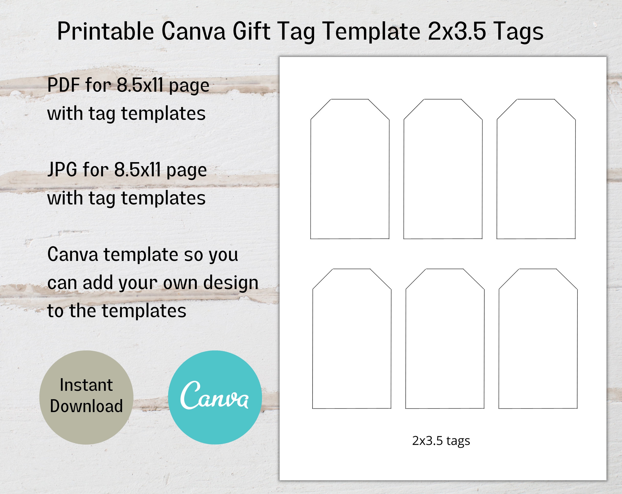 Free Blank Tags Printable