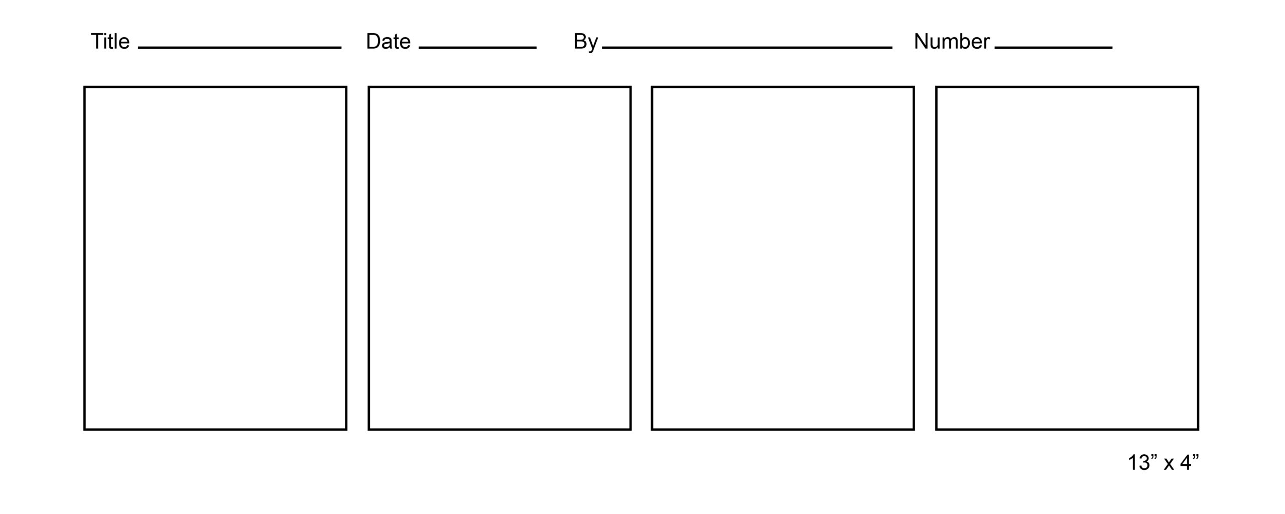 Printable Comic Strip Template