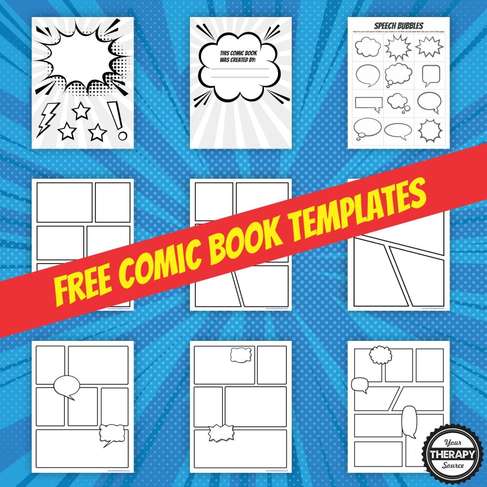 Printable Comic Strip Template A Free Resource For All Ages Your Therapy Source