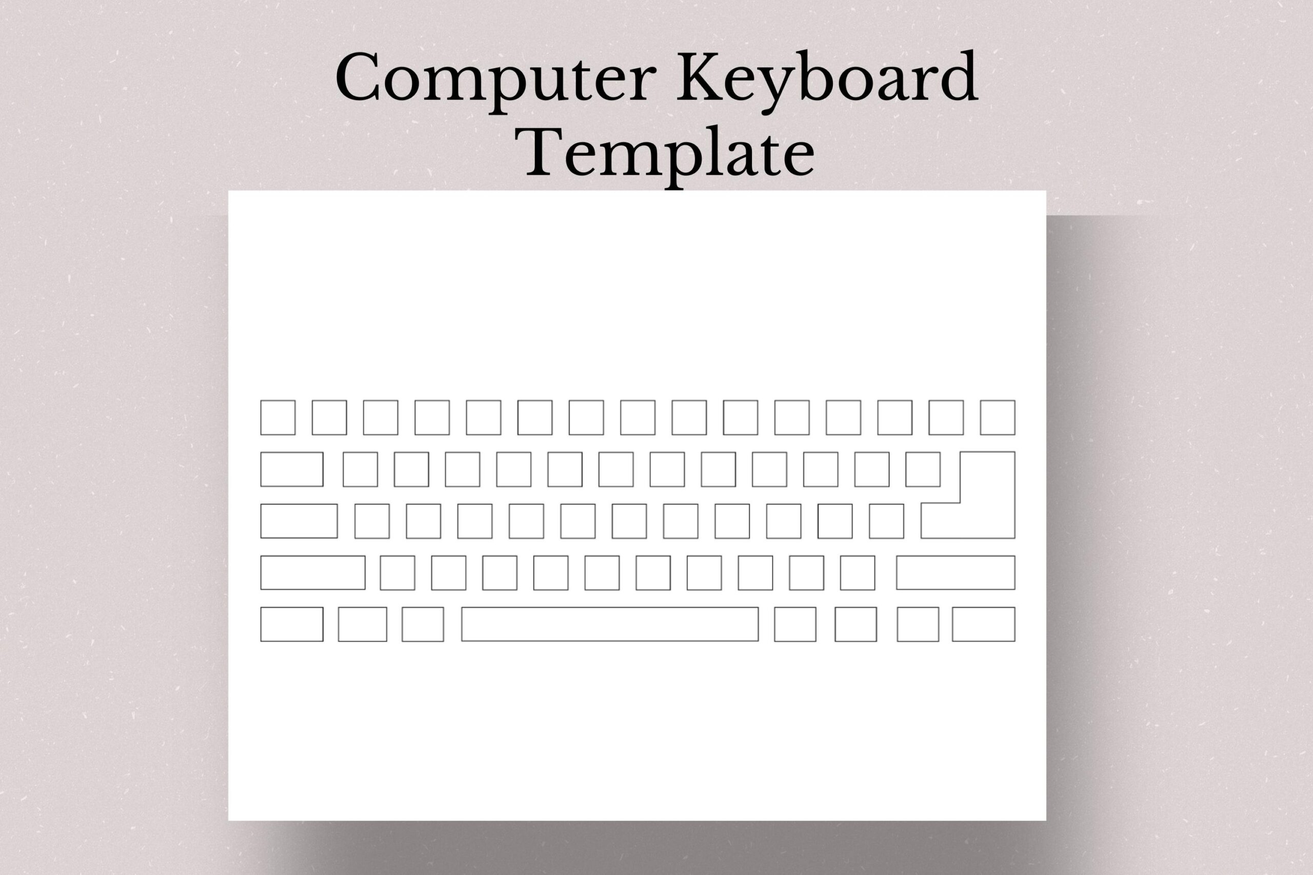 Free Printable Blank Keyboard Template