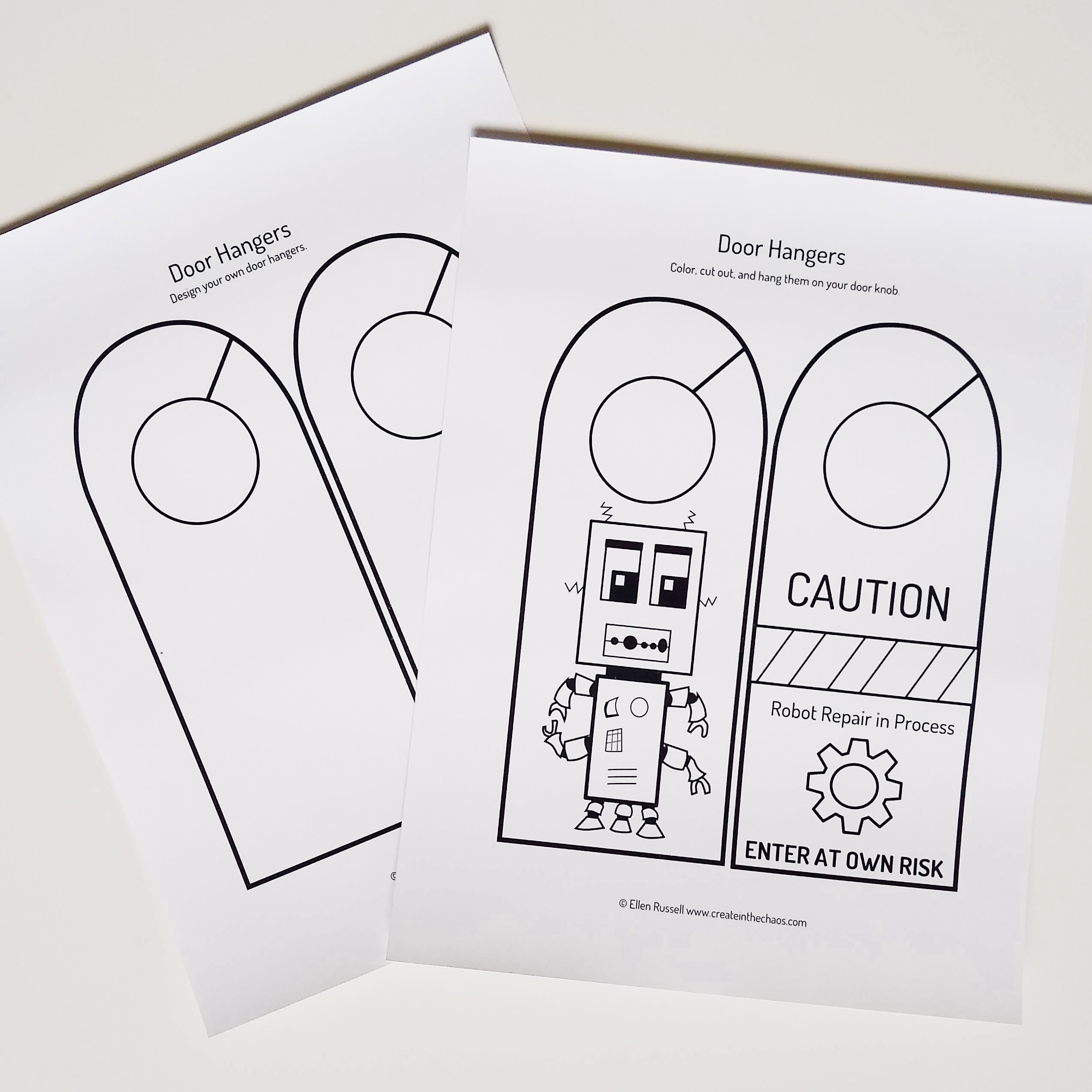 Free Blank Printable Door Hanger Templates