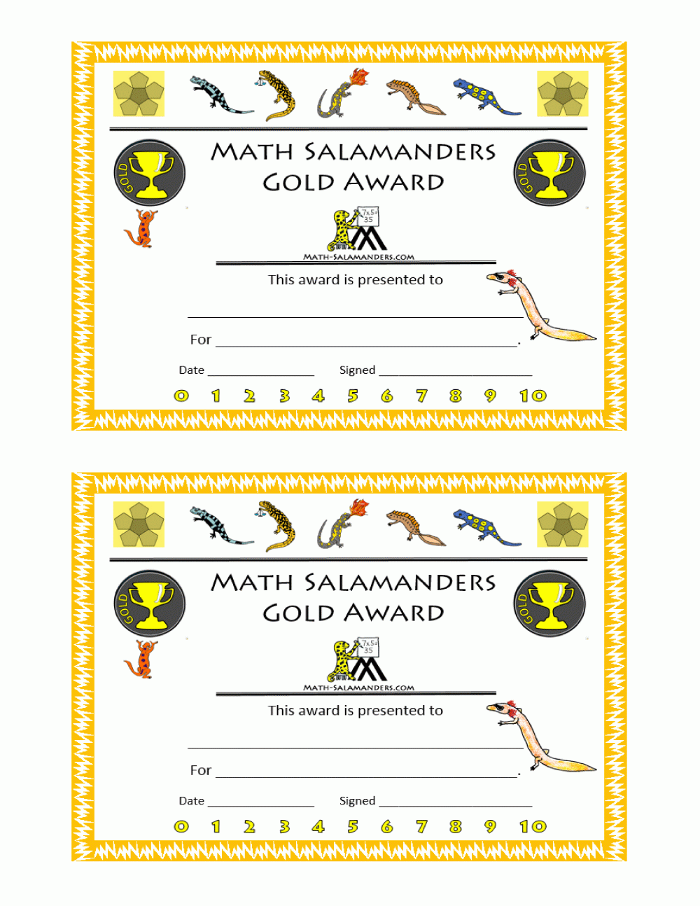 Free Printable Blank Math Awards Free Printable Blank Math Awards