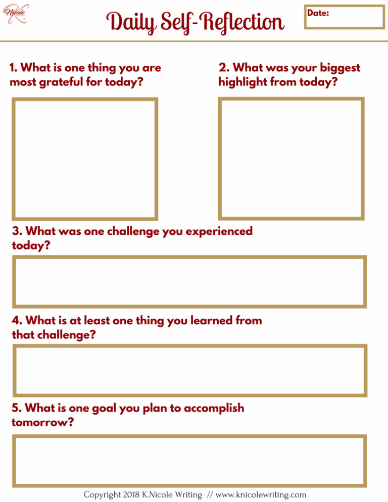 Printable Mental Health Worksheets