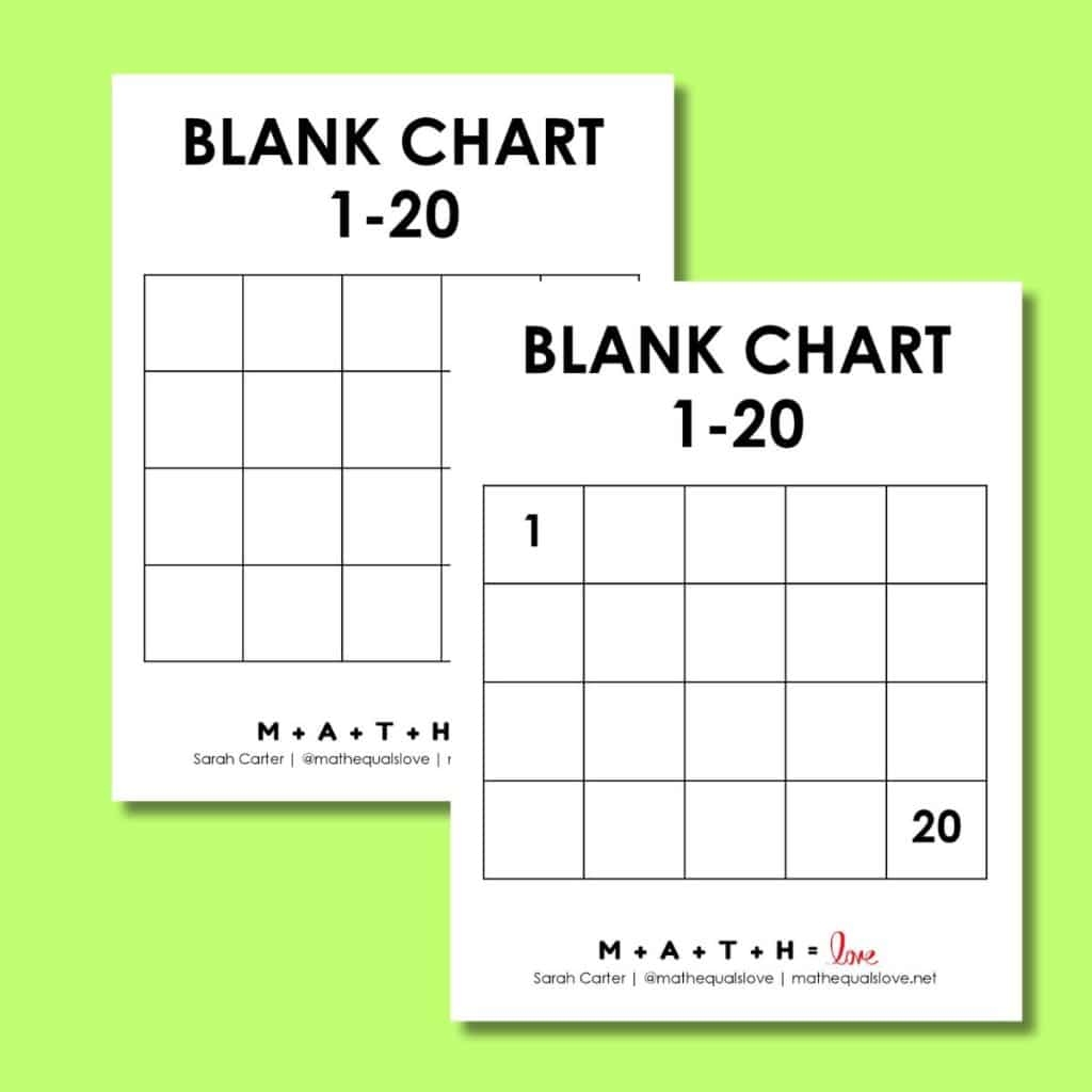 Printable Number Chart 1 20 Free PDF Templates 