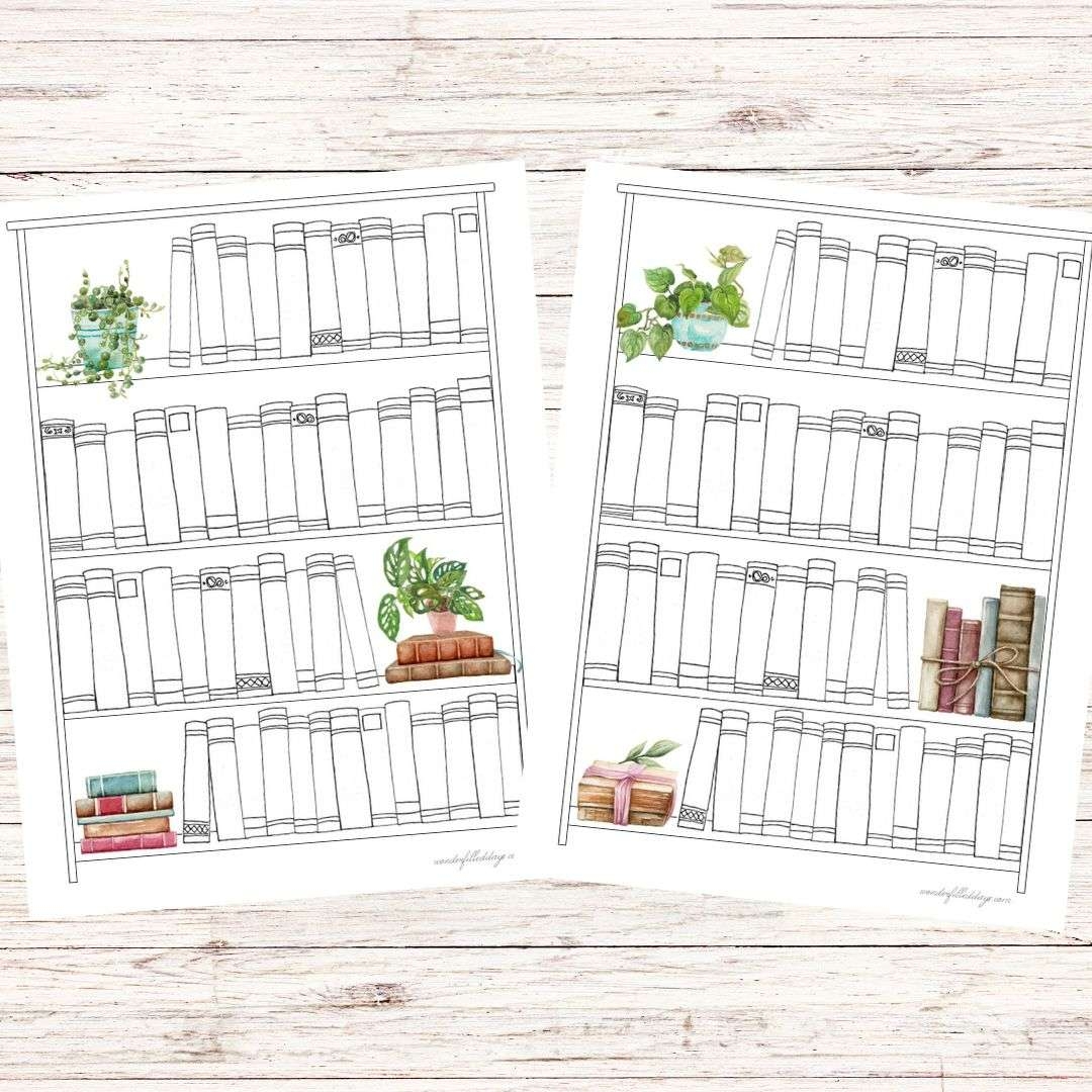 Printable Reading Bookshelf Log Wonder Filled Days