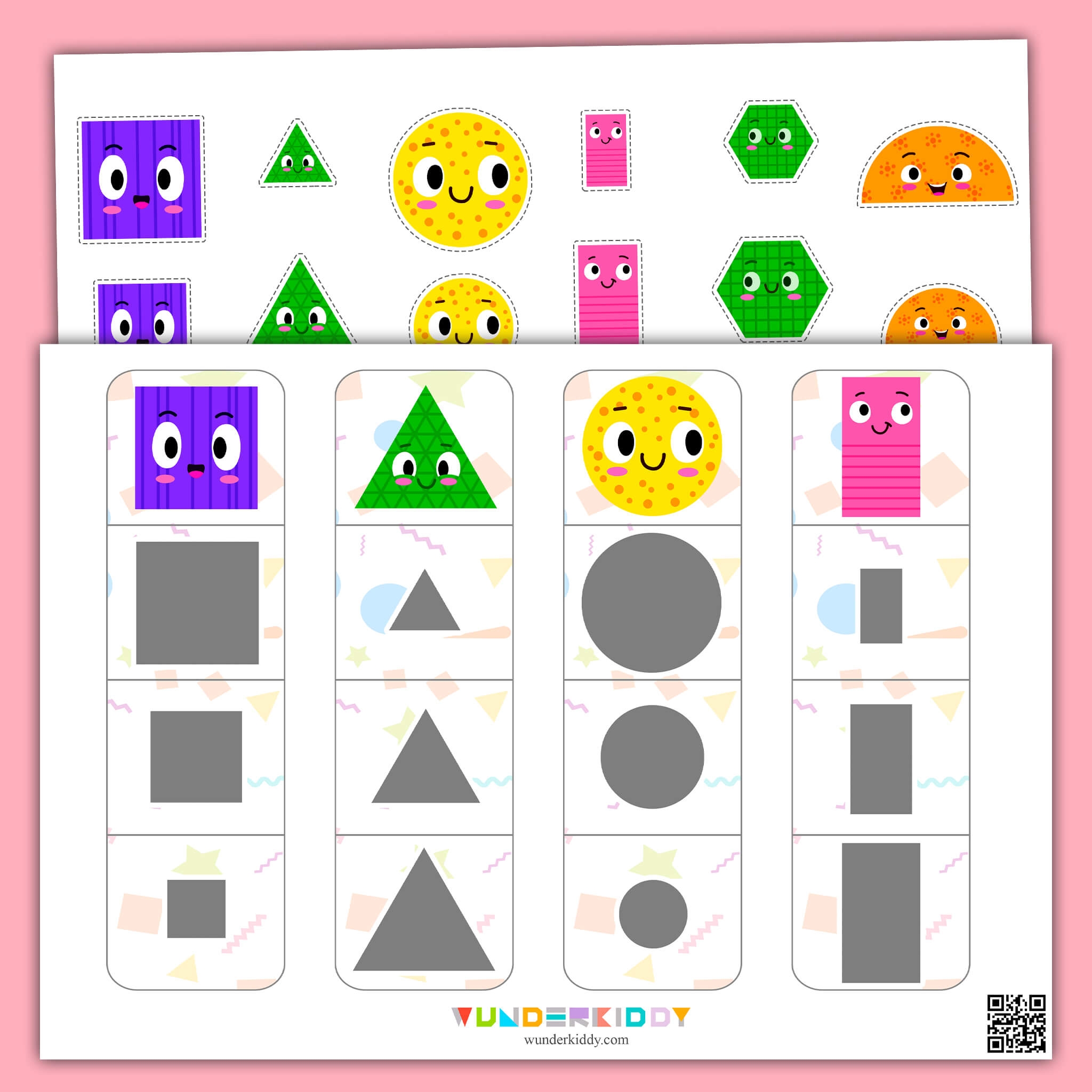 Printable Shape Size Sorting Activity For Children