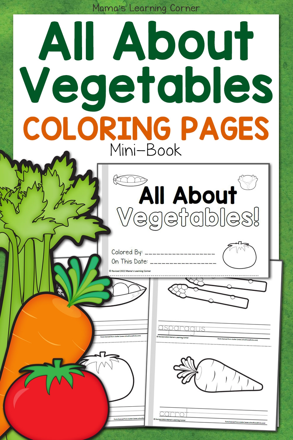 Printable Vegetable Coloring Pages For Preschool And Kindergarten Mamas Learning Corner