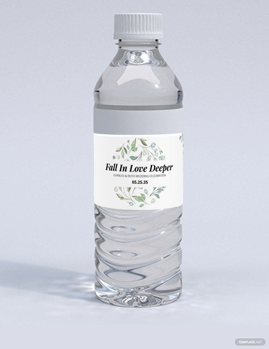 Free Blank Printable Water Bottle Labels