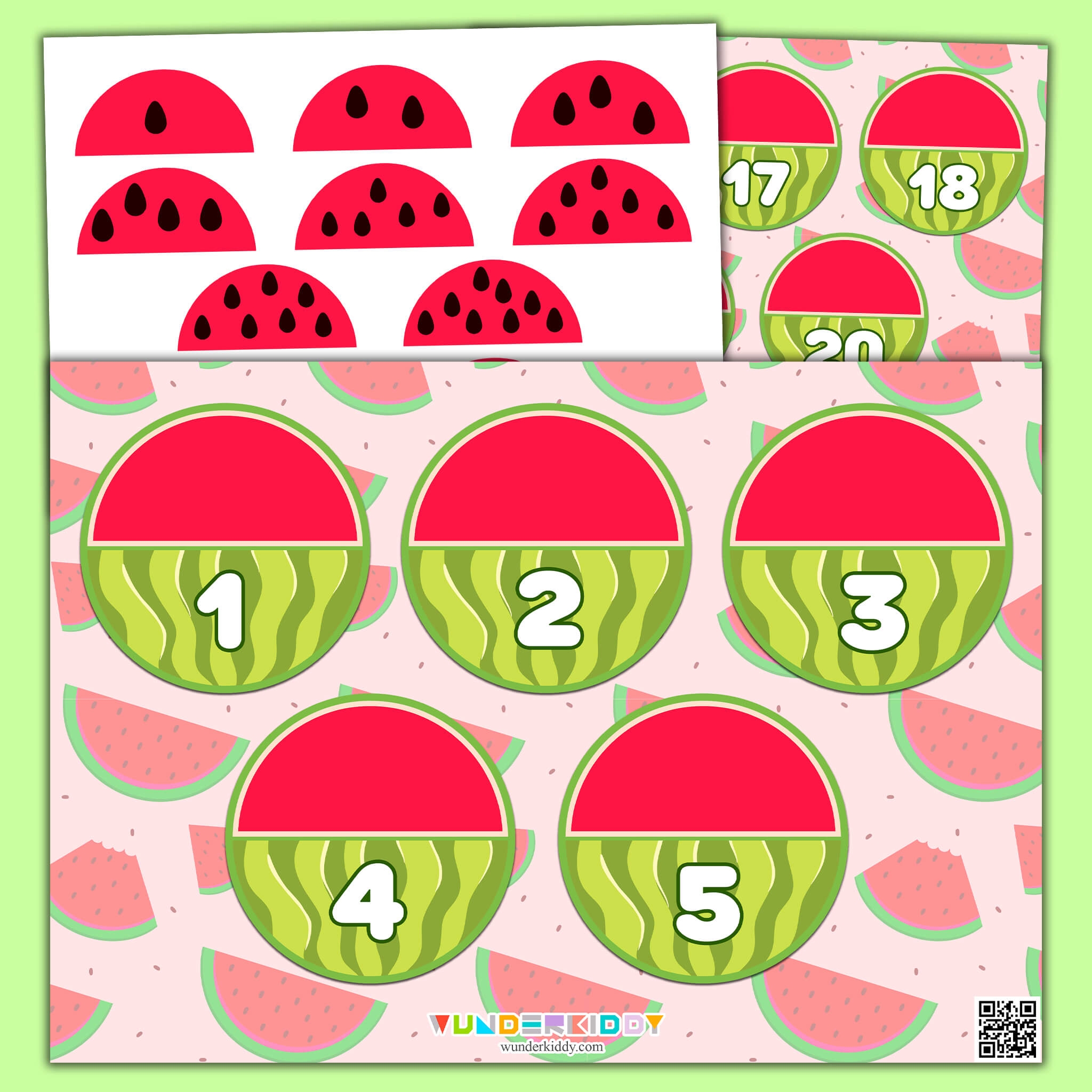 Printable Watermelon Seeds Counting Up To 20 Activity For Kids Printable Watermelon Seeds Counting Up To 20 Activity For Kids