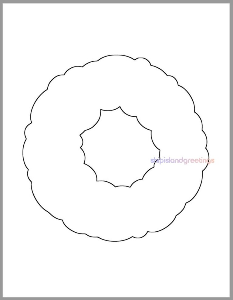 Printable Wreath Template pdf Download christmas Cutouts classroom Decor large Wreath Cutout holiday Craft Page kids Art preschool Crafts Etsy