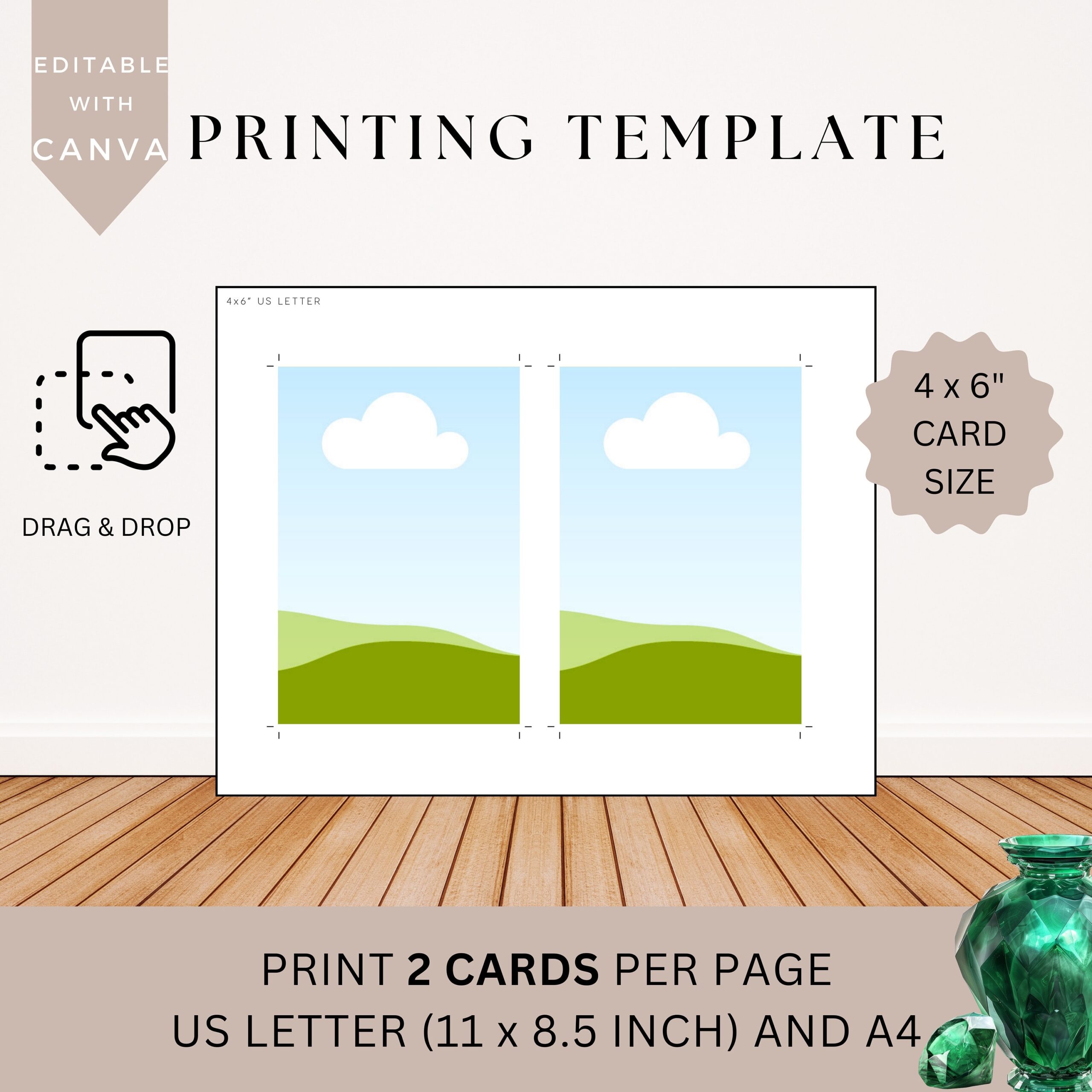 Printing Template 4 X 6 Inch Print And Cut Canva Multi Page Template 4x6