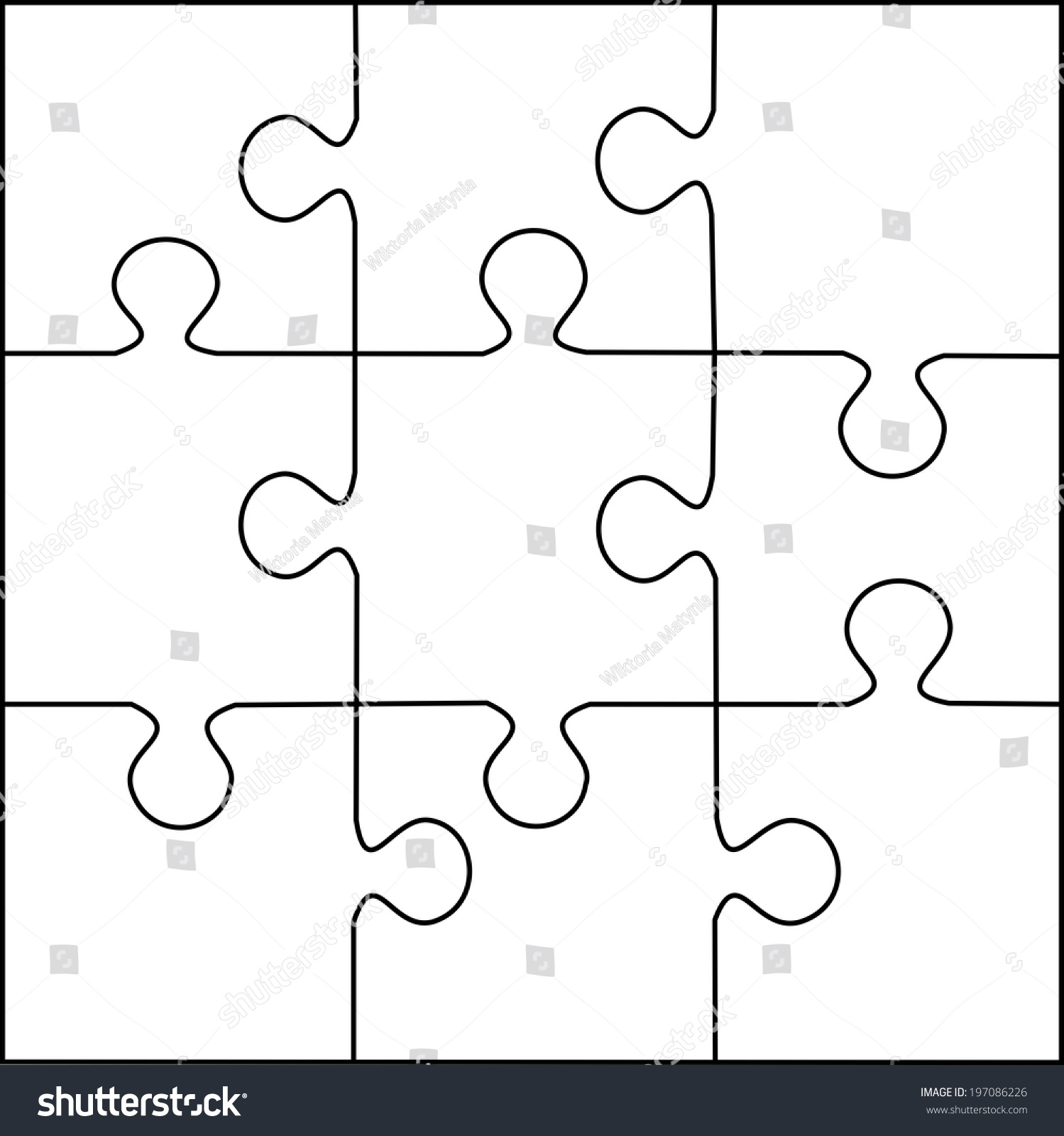 Puzzle Template 9 Pieces Vector Stock Vector Royalty Free 197086226 Shutterstock Puzzle Template 9 Pieces Vector Stock Vector Royalty Free 197086226 Shutterstock