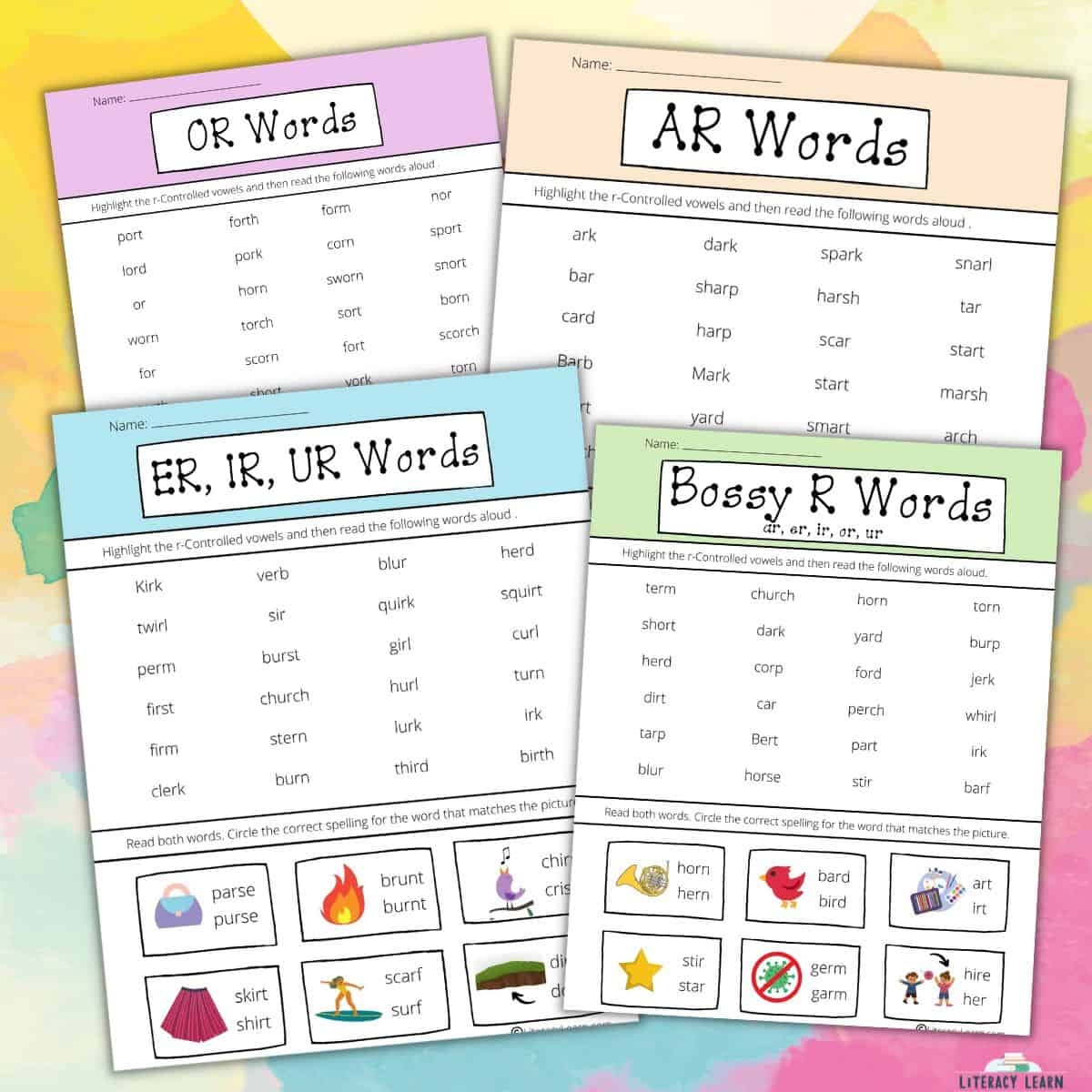 Free Printable Ur Sound Worksheets
