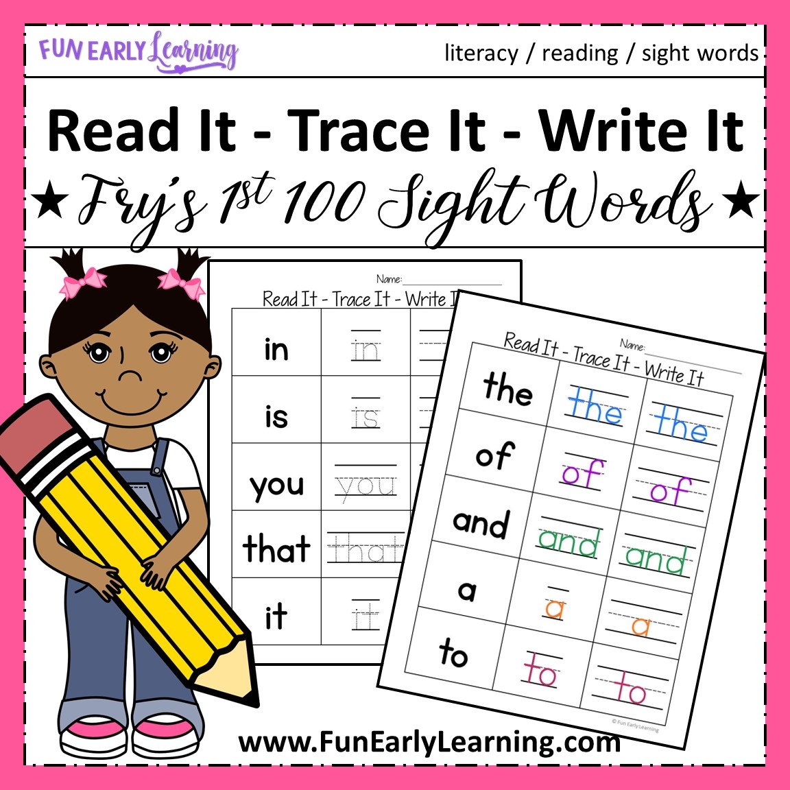 Free Printable Sight Word The Worksheet