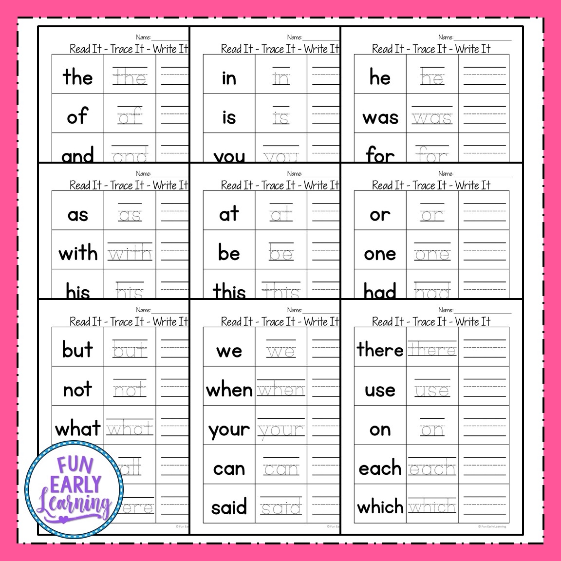 Free Printable Sight Word And Worksheet Free Printable Sight Word And Worksheet