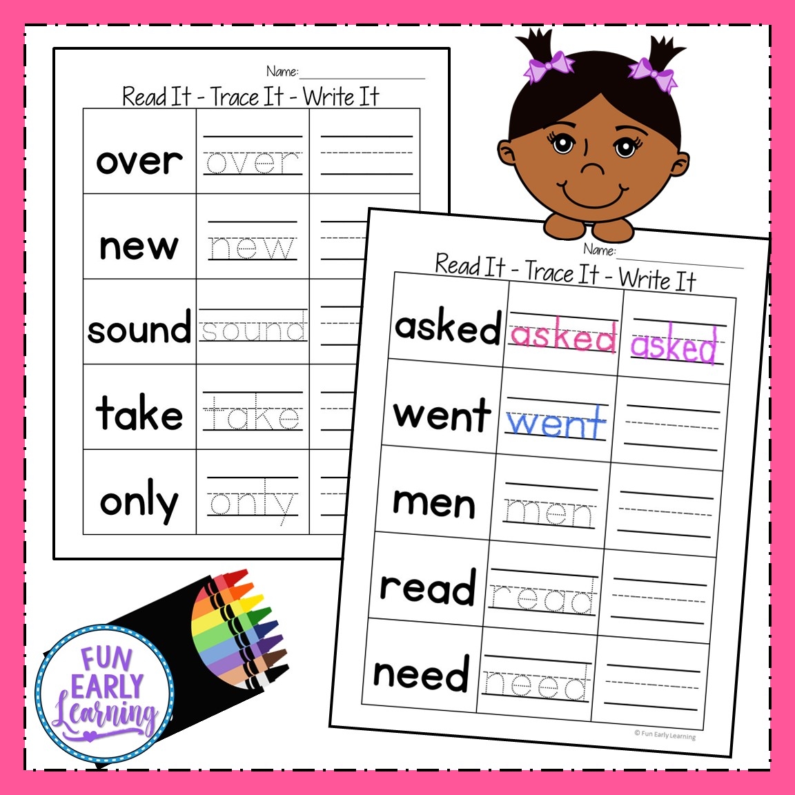 Read It Trace It Write It Fry s Second 100 Sight Words Fun 