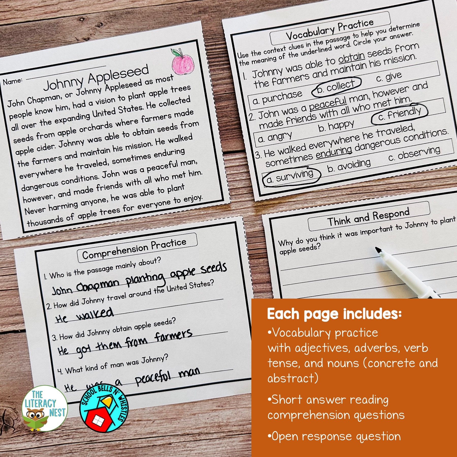 Reading Comprehension Fall Passages For Upper Elementary