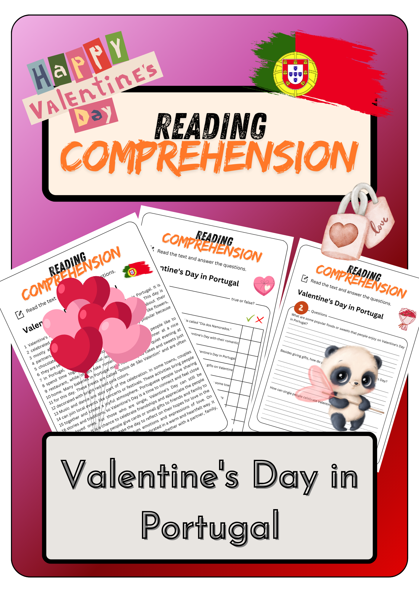 Valentines Chocolate Reading And Comprehension Worksheets