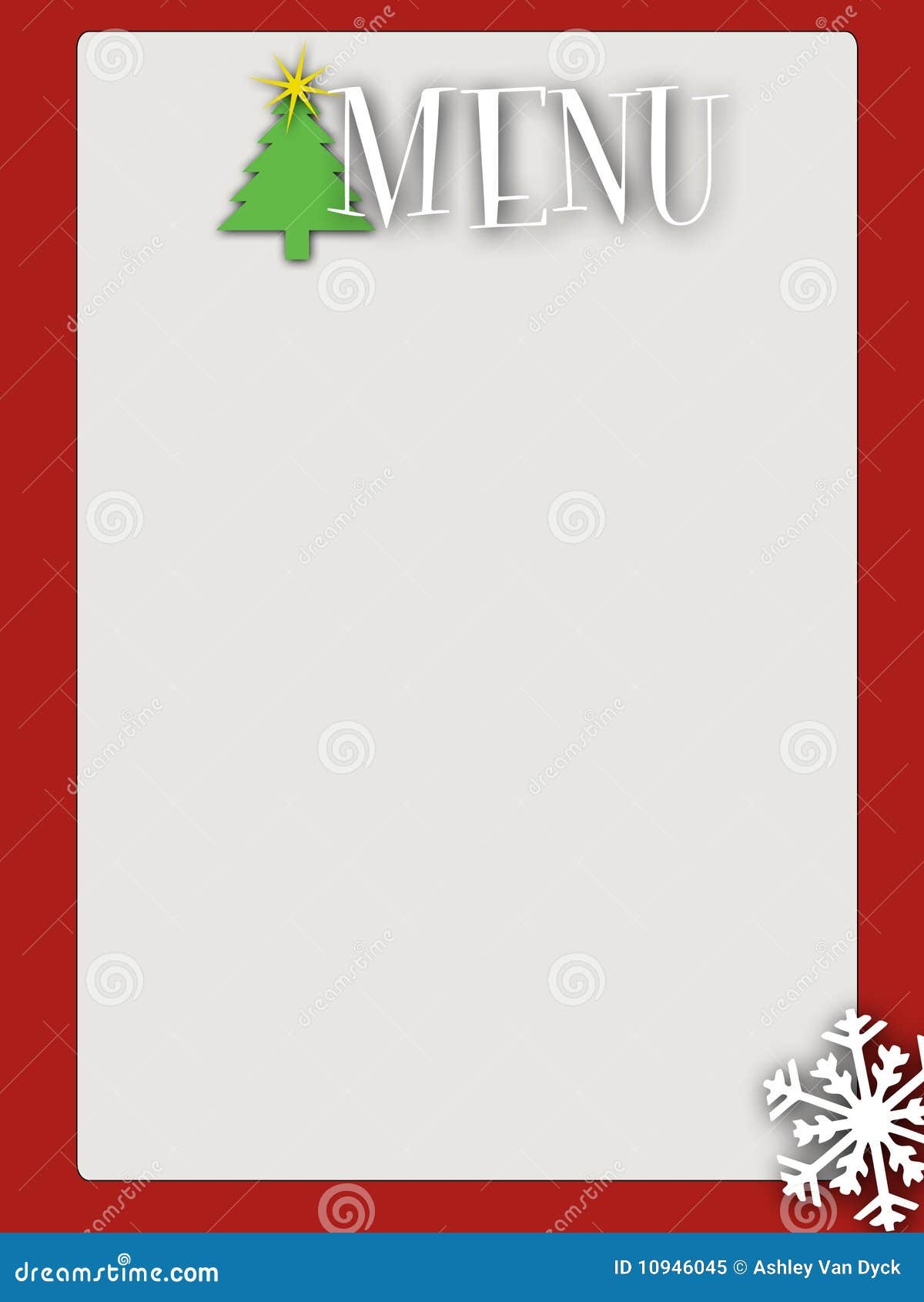 Free Printable Blank Christmas Menu Templates