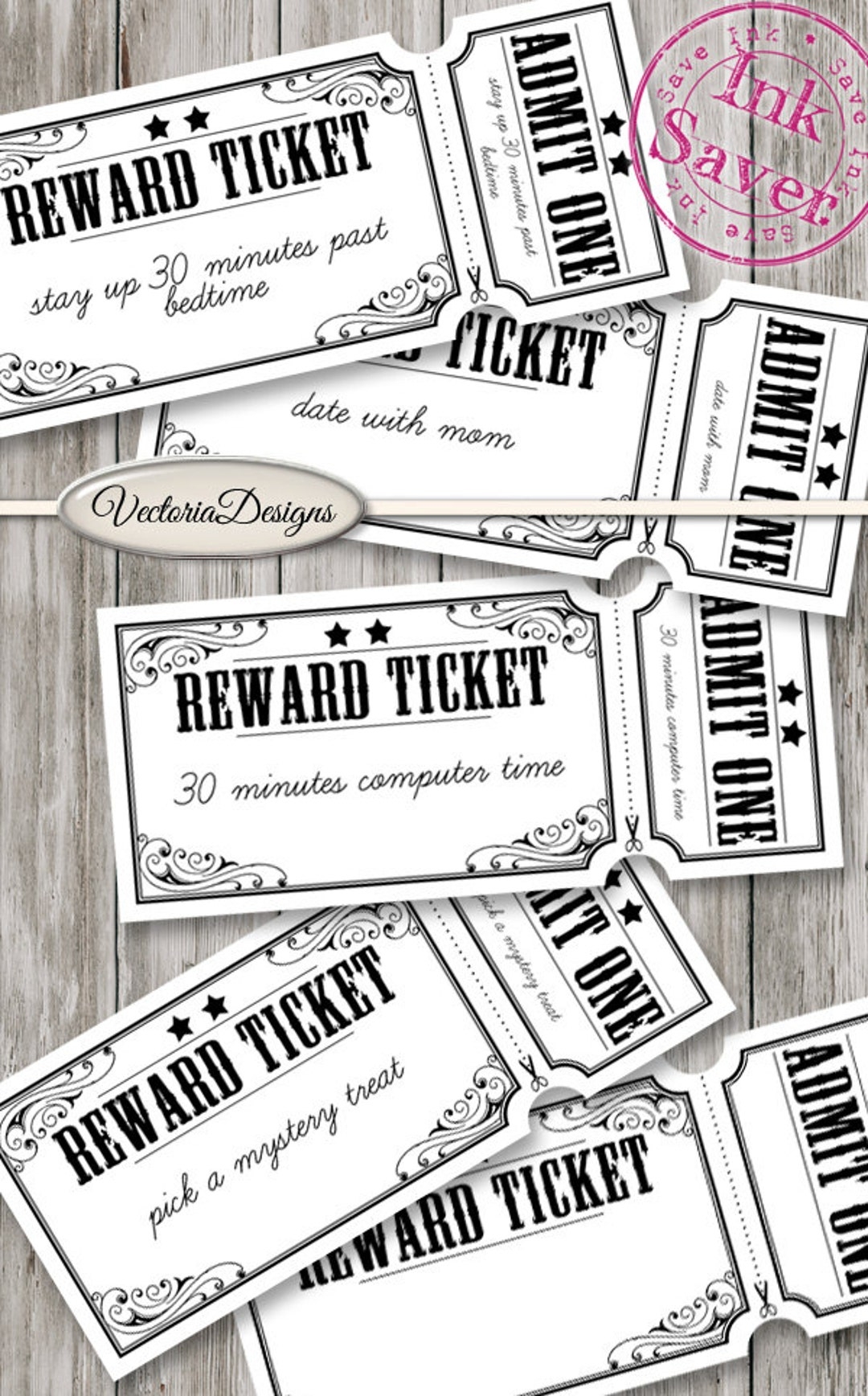 Reward Tickets For Kids Printable Kids Rewards Diy Good Behaviour Attitude Parenting Digital Collage Sheet Instant Download 001475 Etsy