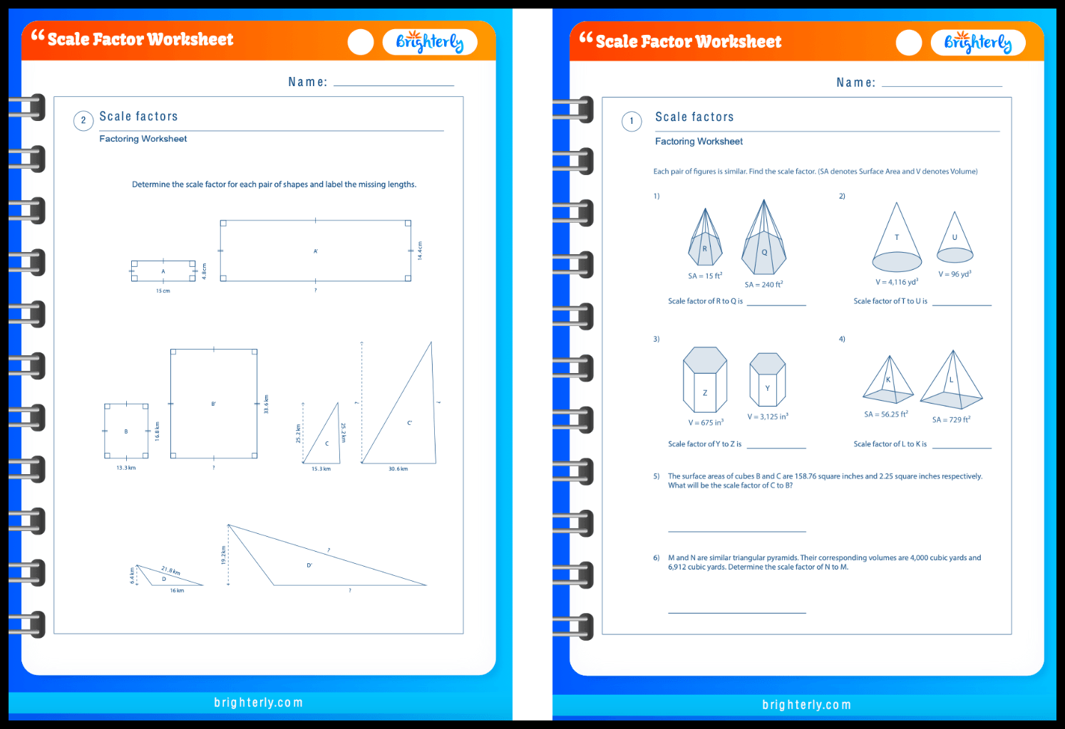 Scale Factor Worksheets PDF