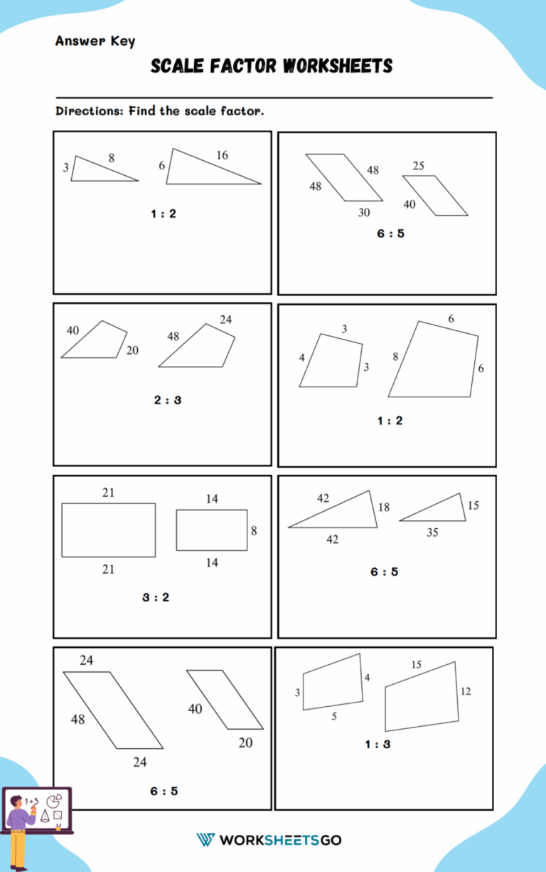 Scale Factor Worksheets WorksheetsGO