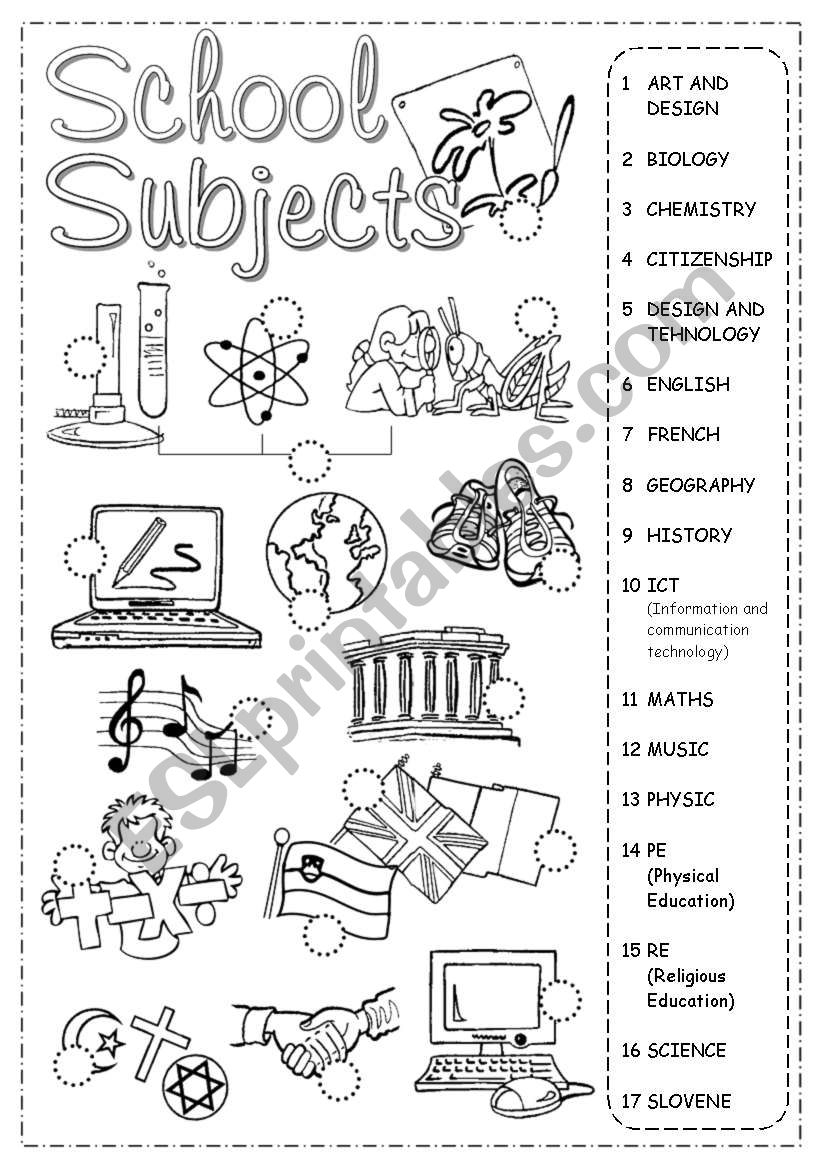Free Printable Subject Worksheets