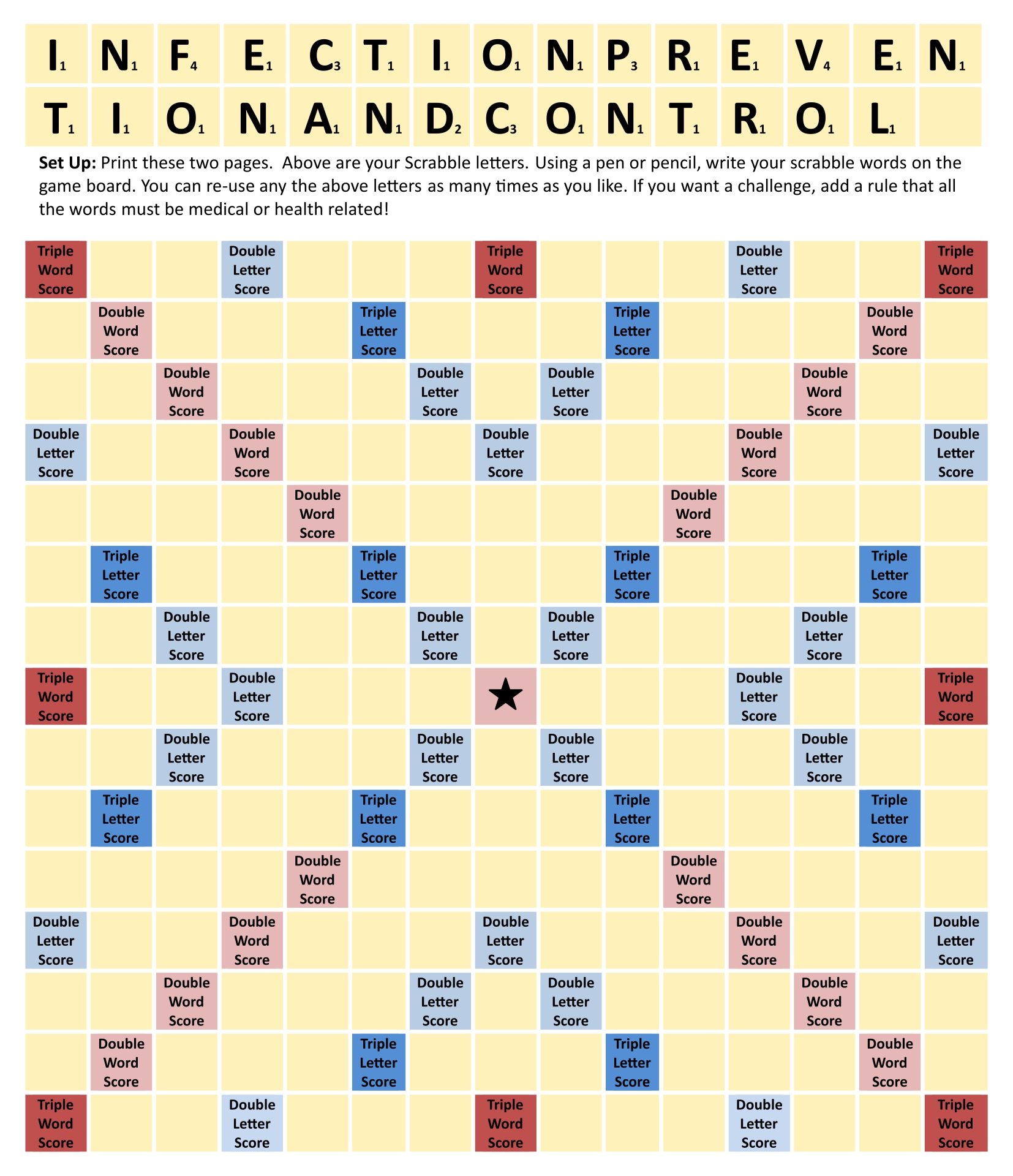 Free Printable Scrabble Tiles Worksheet