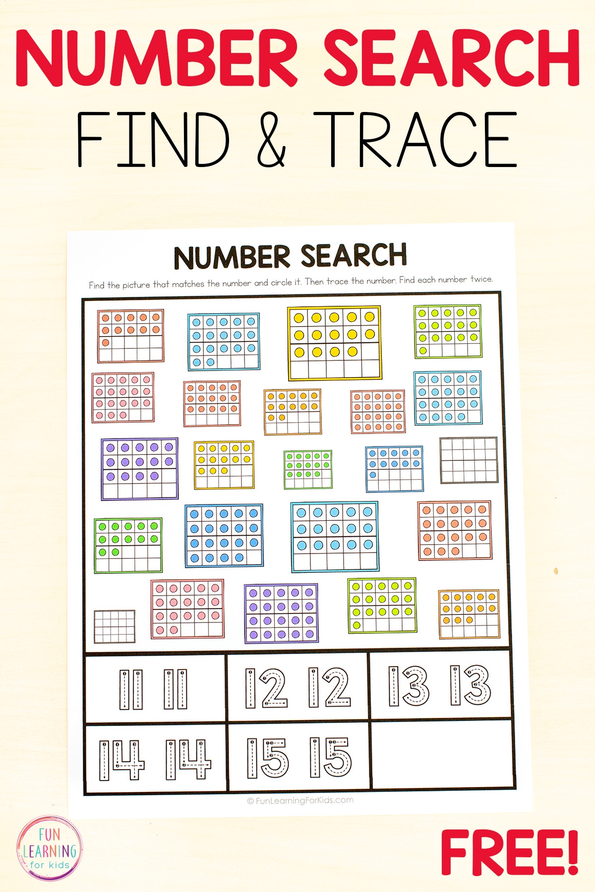 Search And Trace Number Worksheets 0 20 Free Printable