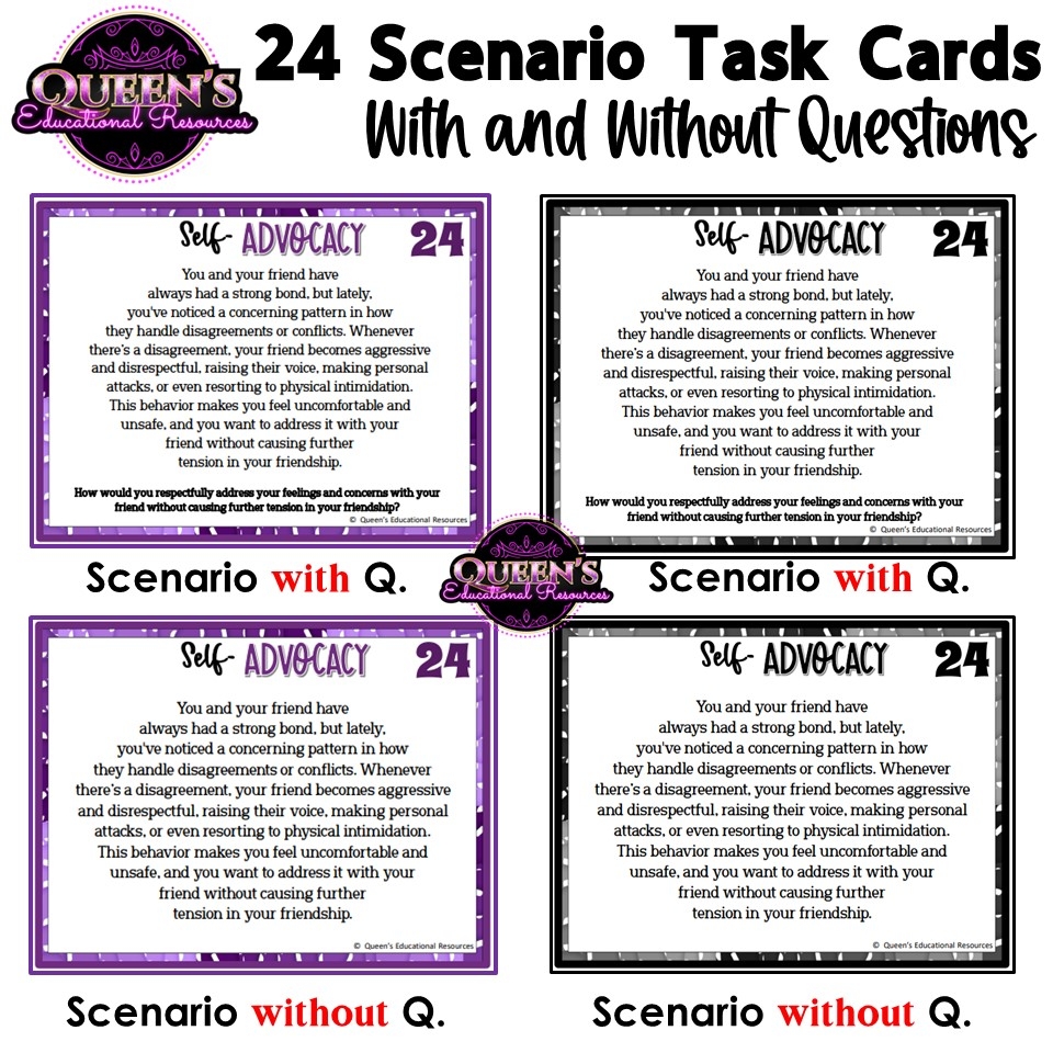 Self Advocacy Scenarios Self Advocacy Worksheets Situation Cards Communication Skills Made By Teachers
