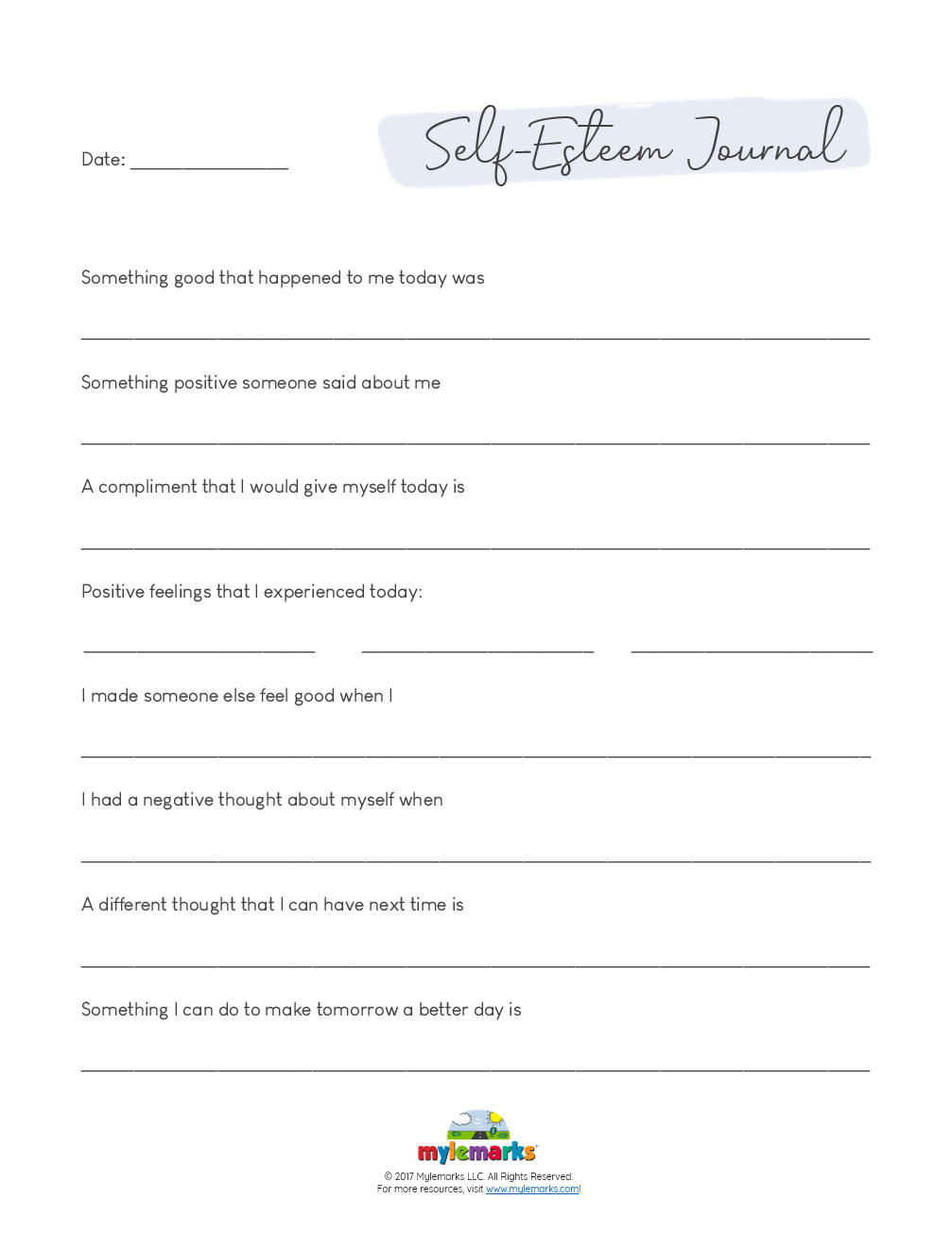 Self Esteem Journal F 