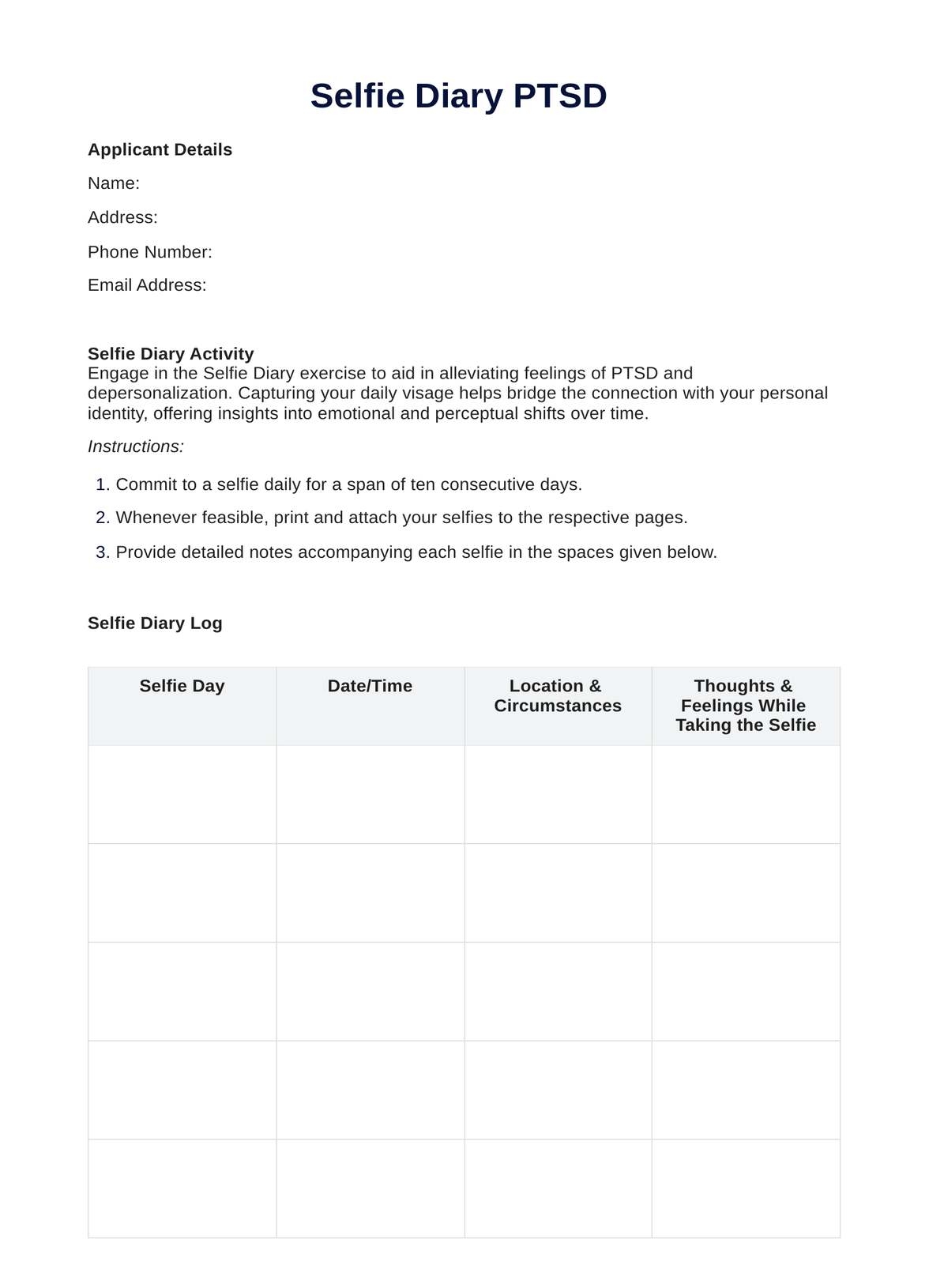 Free Printable Selfie Worksheet Free Printable Selfie Worksheet