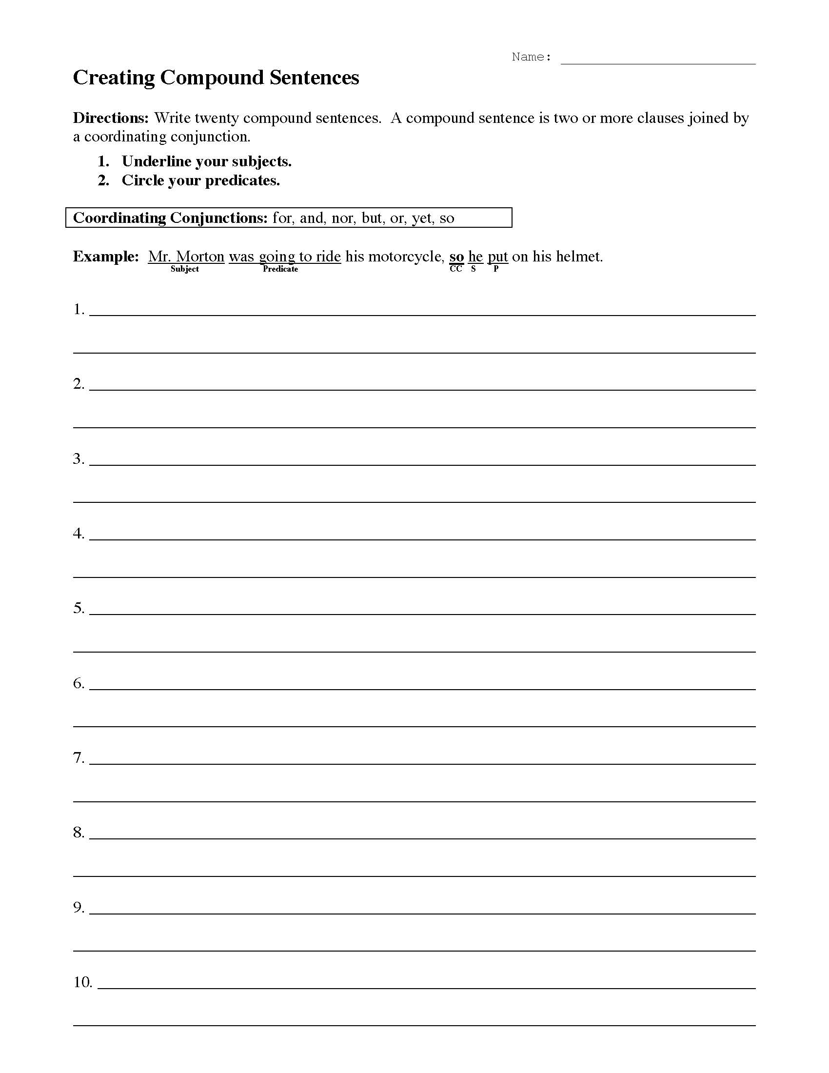 Sentence Structure Worksheets Language Arts Activities