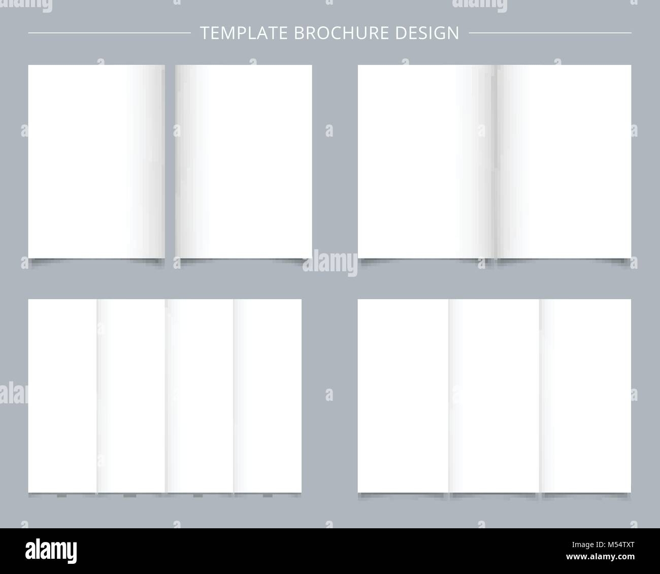Set Of Brochure Templates Blank Page On White Background Vector 