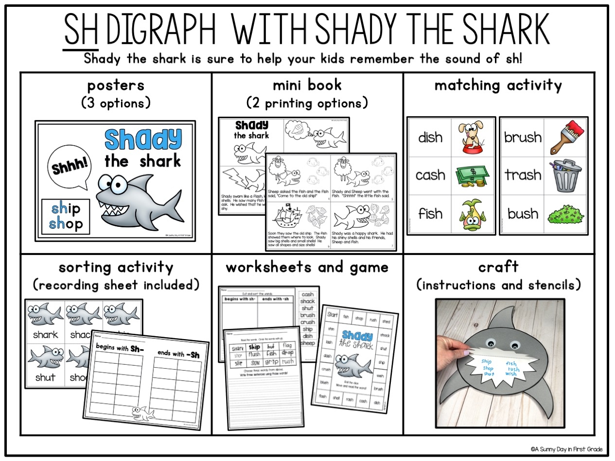 Free Printable Sh Digraph Worksheet