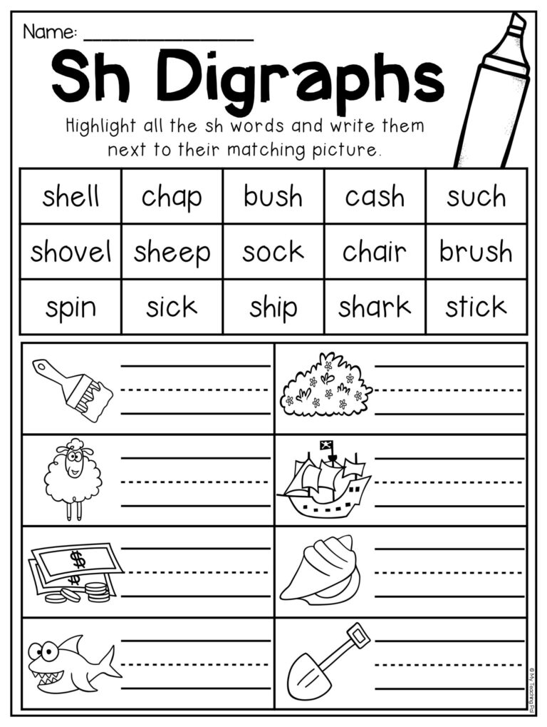 Sh Words Free Printables And Worksheets Worksheets PDF Worksheets Library