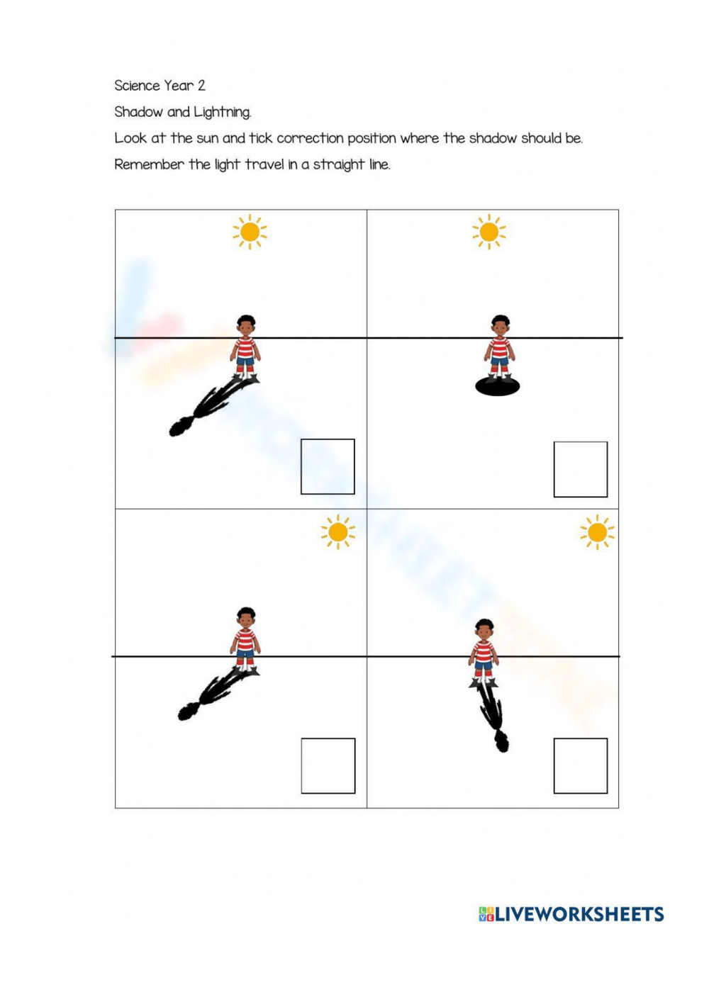 Free Printable Worksheets On Shadows
