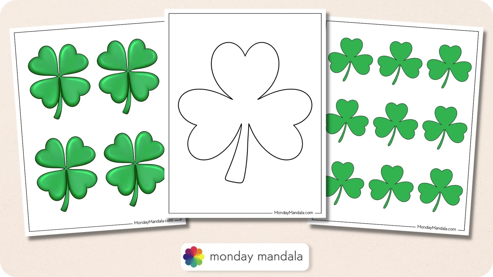 Free Printable Blank Four Leaf Clovers
