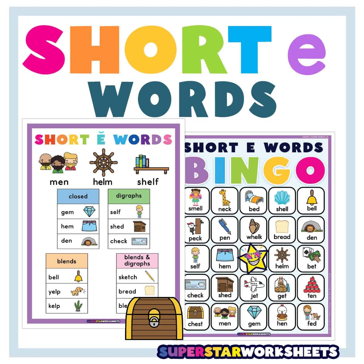 Free Printable Short Vowel E Worksheets